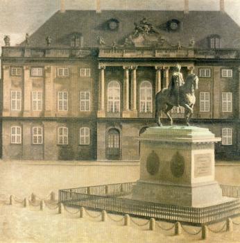 Vilhelm Hammershoi : Plaza Amalienborg